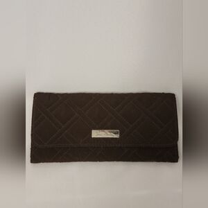 Vera Bradley Brown Quilted Trifold Wallet